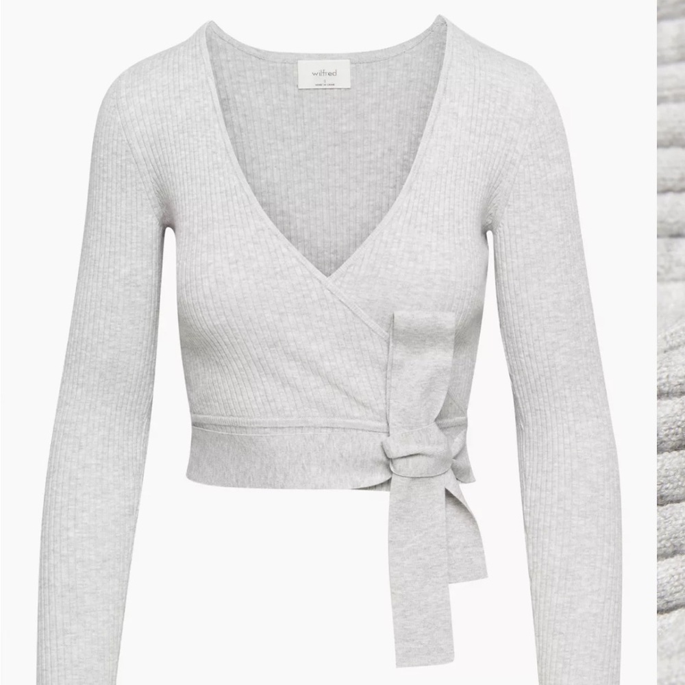 aritzia tie back long sleeve sweater